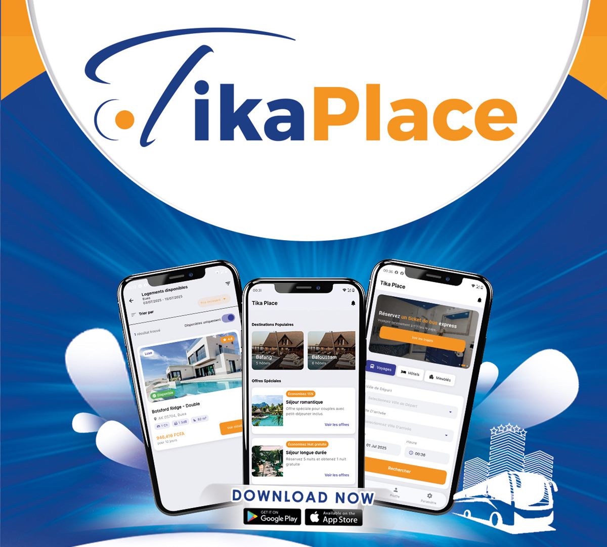 Application Tikaplace sur smartphones